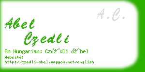 abel czedli business card